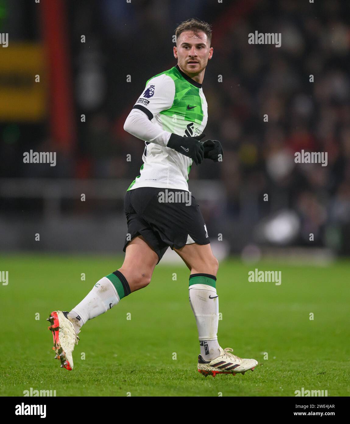 Londres, Royaume-Uni. 21 janvier 2024 - AFC Bournemouth - Liverpool - Premier League - Vitality Stadium. Alexis Mac Allister de Liverpool en action. Crédit photo : Mark pain / Alamy Live News Banque D'Images