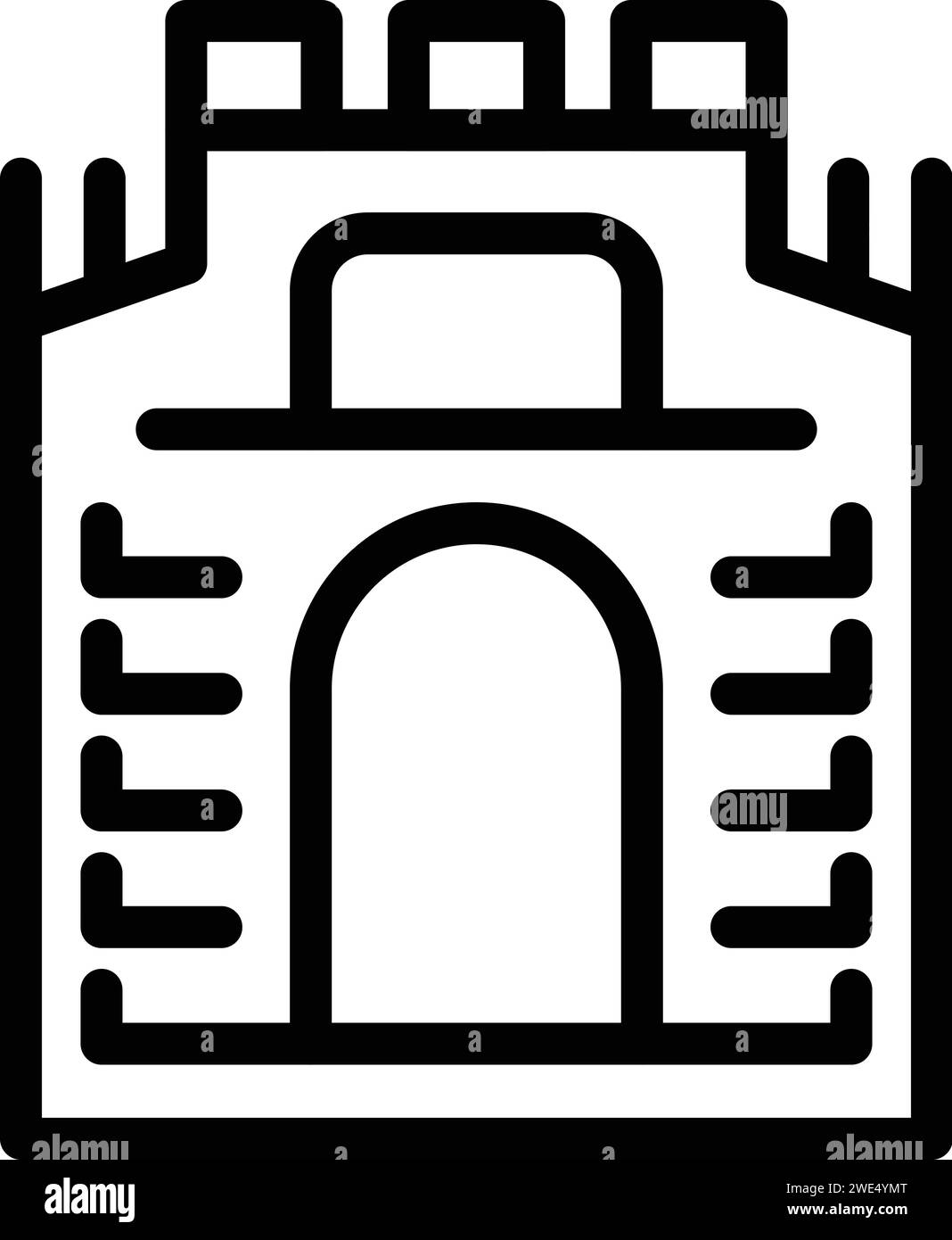 Vecteur de contour d'icône de voyage de tour de ville. Asia Opera. Ville moderne du matin Illustration de Vecteur