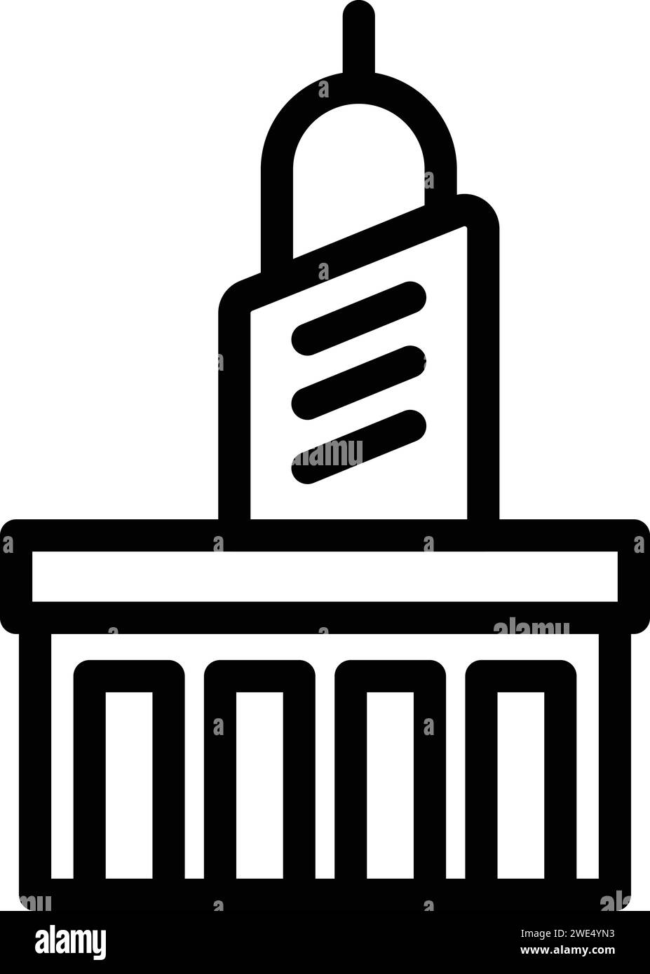 Vecteur de contour d'icône de point de repère Opera. Ville tel aviv. Les gens voyagent dans le pays Illustration de Vecteur