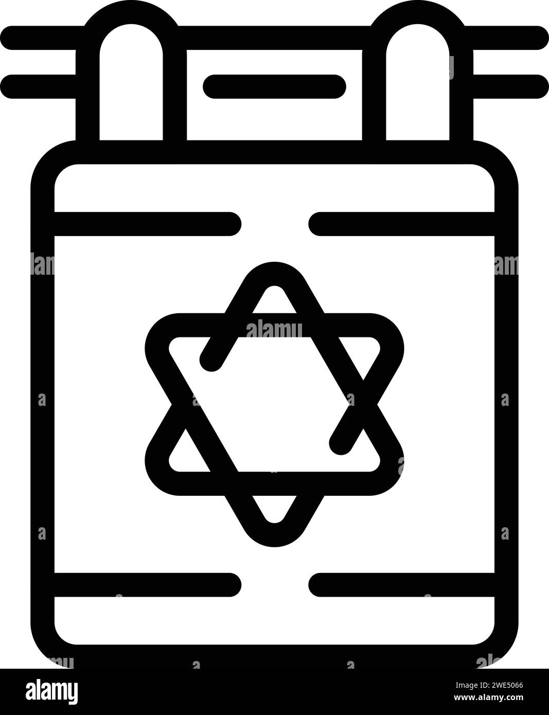 Vecteur de contour d'icône de drapeau de rue Israël. Les gens voyagent. Shopping dans la rue Illustration de Vecteur