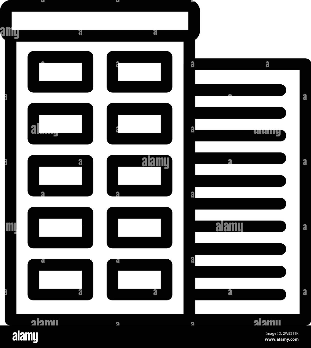 Vecteur de contour d'icône de bâtiment de ville. Paysage urbain de l'Opéra. Verre de tourisme d'Asie Illustration de Vecteur