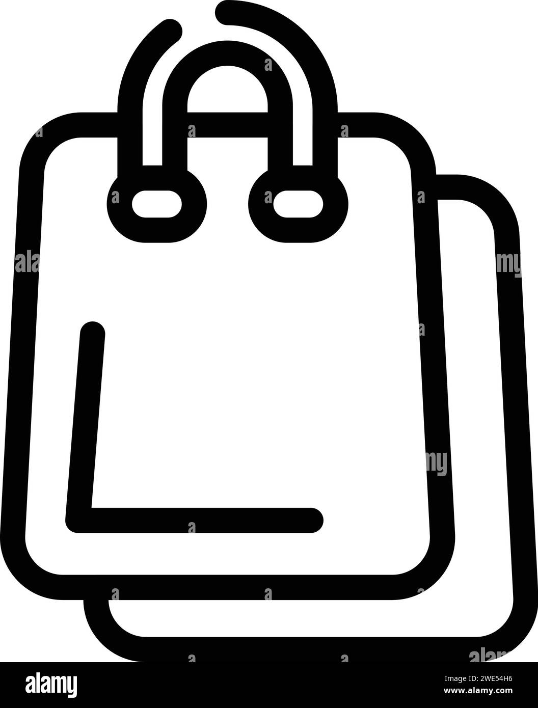 Vecteur de contour d'icône de culture de sac. Galerie d'art shopping. Photo du pays Illustration de Vecteur