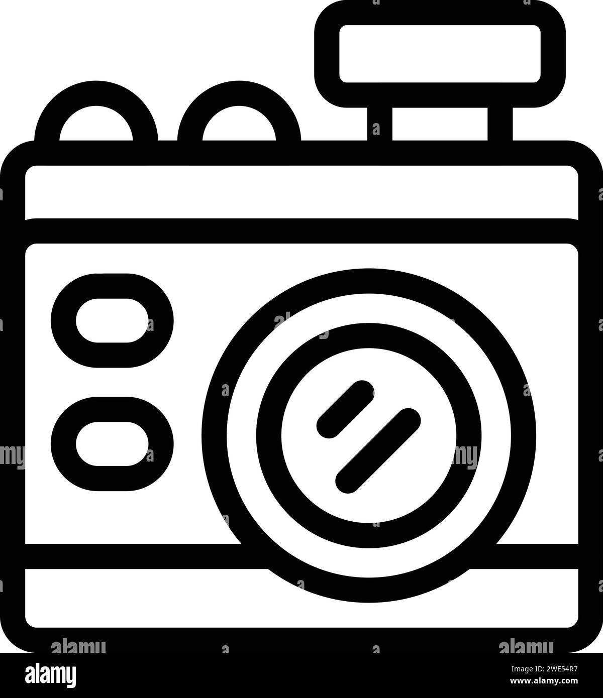Vecteur de contour d'icône touristique de caméra. Country adulte. Musée paris Illustration de Vecteur