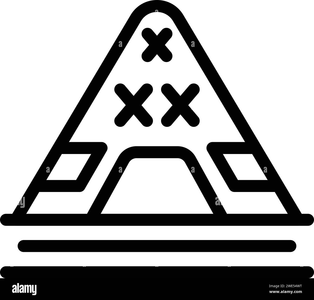 Vecteur de contour d'icône de loupe antique. Design de galerie d'art. Capitale française Illustration de Vecteur