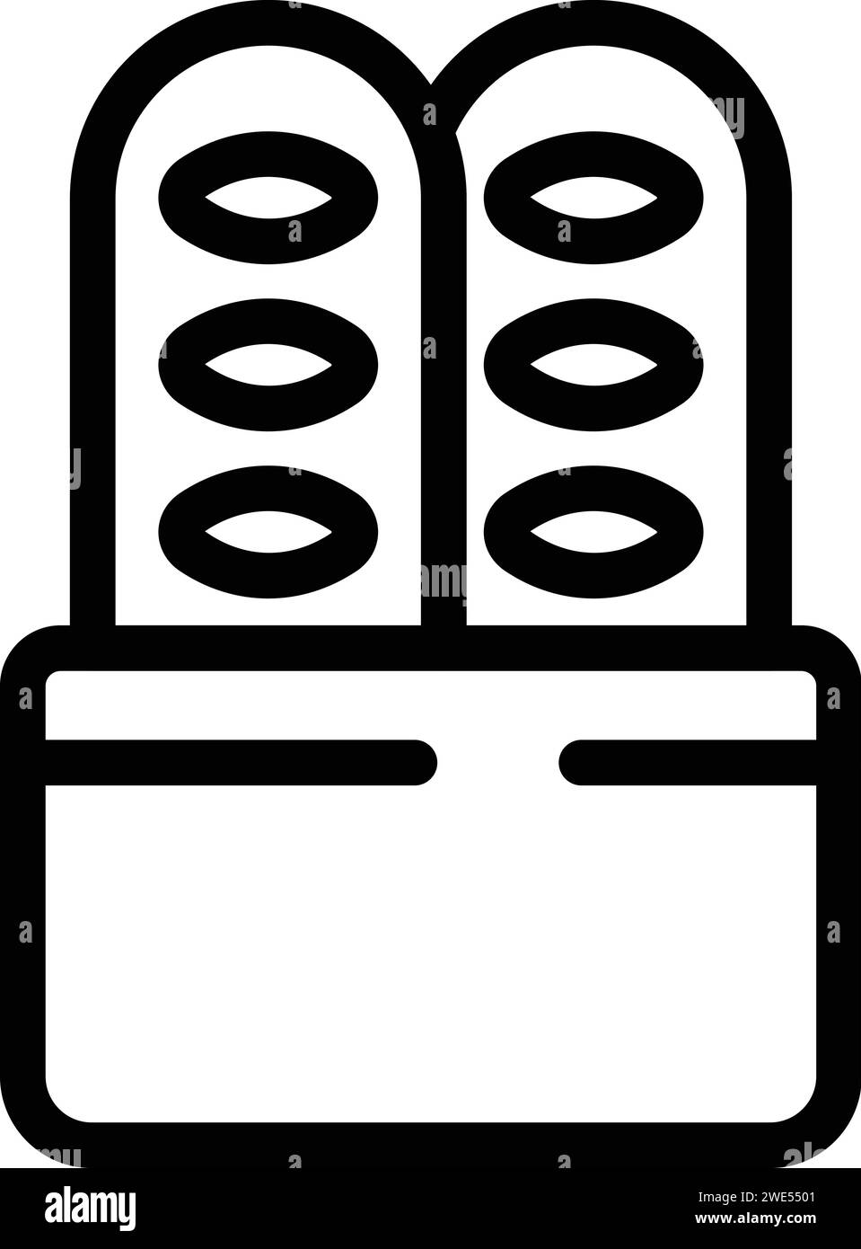 Vecteur de contour d'icône adulte de pain français. Attraction ancienne. Capitale touristique Illustration de Vecteur