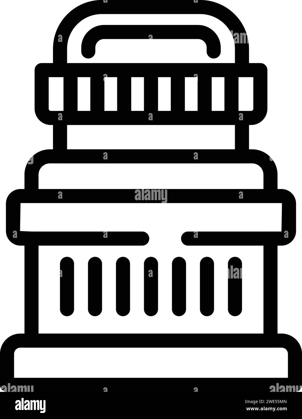 Vecteur de contour d'icône de monument de Lisbonne. Point de repère du voyage. Culture urbaine Illustration de Vecteur