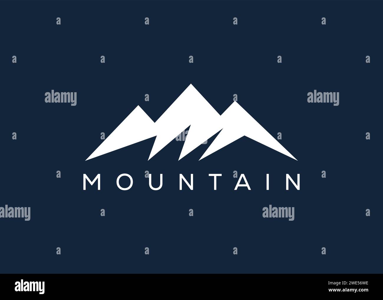 Modèle de vecteur de conception de logo minimal Mountain. Logo vectoriel Hill Illustration de Vecteur