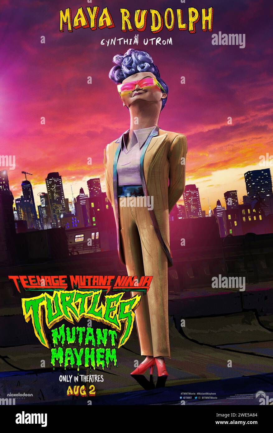 Teenage mutant Ninja Turtles : mutant Mayhem (2023) réalisé par Raine Allen-Miller et mettant en vedette Maya Rudolph dans le rôle de Cynthia Utrom dans cette animation élégante. Affiche US Character ***USAGE ÉDITORIAL SEULEMENT***. Crédit : BFA / Paramount Pictures Banque D'Images