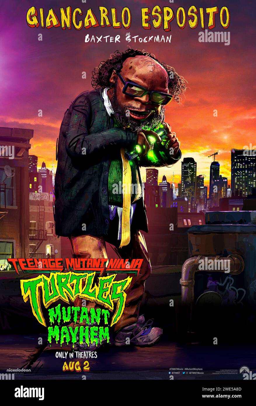 Teenage mutant Ninja Turtles : mutant Mayhem (2023) réalisé par Raine Allen-Miller et mettant en vedette Giancarlo Esposito dans le rôle de Baxter Stockman dans cette animation élégante. Affiche US Character ***USAGE ÉDITORIAL SEULEMENT***. Crédit : BFA / Paramount Pictures Banque D'Images