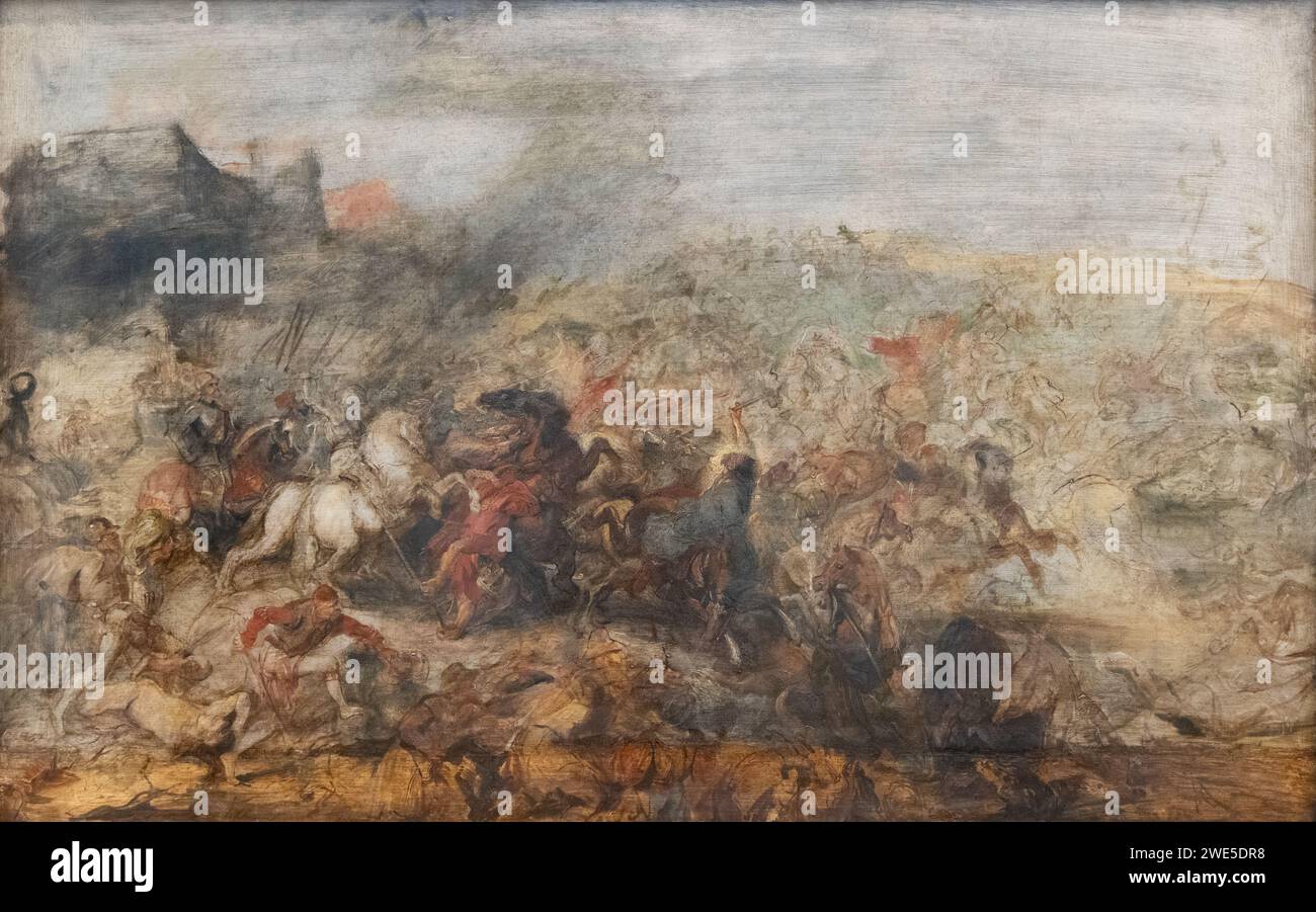 Pierre Paul Rubens peinture ; 'la conquête de Tunis par Charles V'. 1638-39. Peinture d'histoire, inachevée. art flamand du 17e siècle Banque D'Images