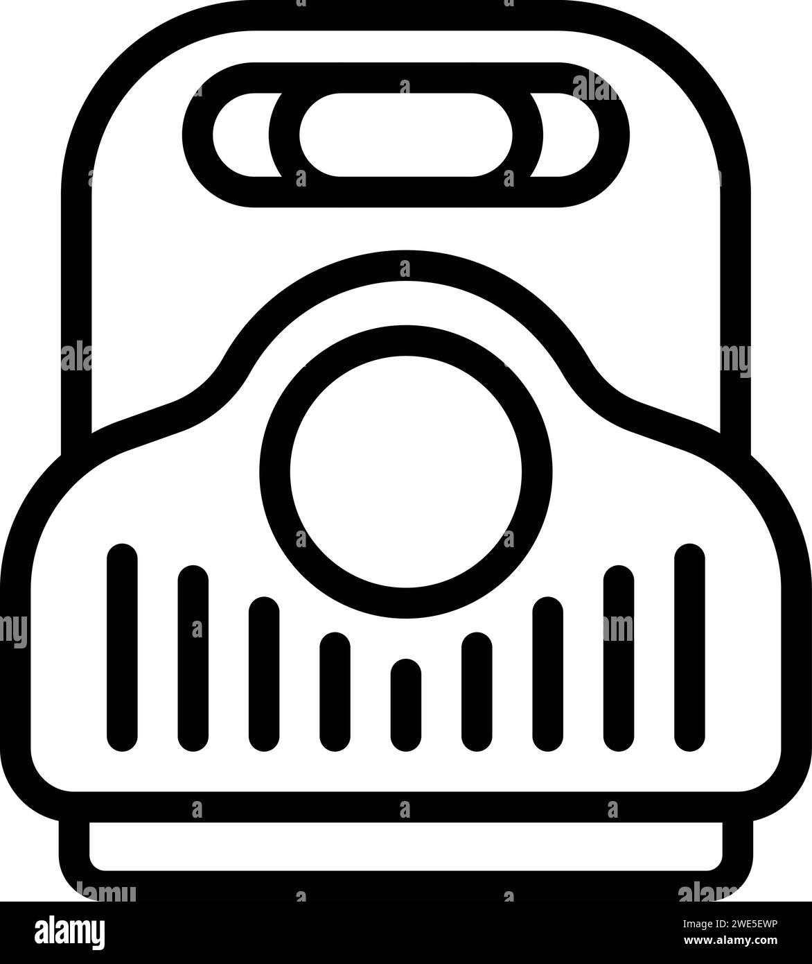 Vecteur de contour d'icône de toilette Kid propre. Pot mignon petit. Marketing de vente Illustration de Vecteur
