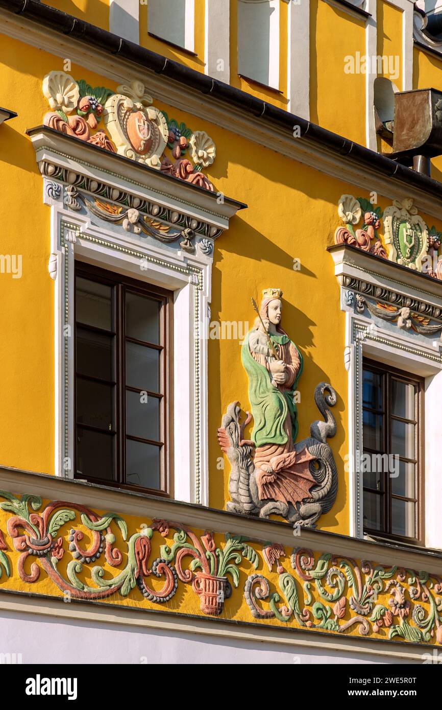 Maison marchande arménienne de la Vierge (Kamienica Pod Madonną) sur Rynek Wielki à Zamość dans la voïvodie de Lubelskie en Pologne Banque D'Images