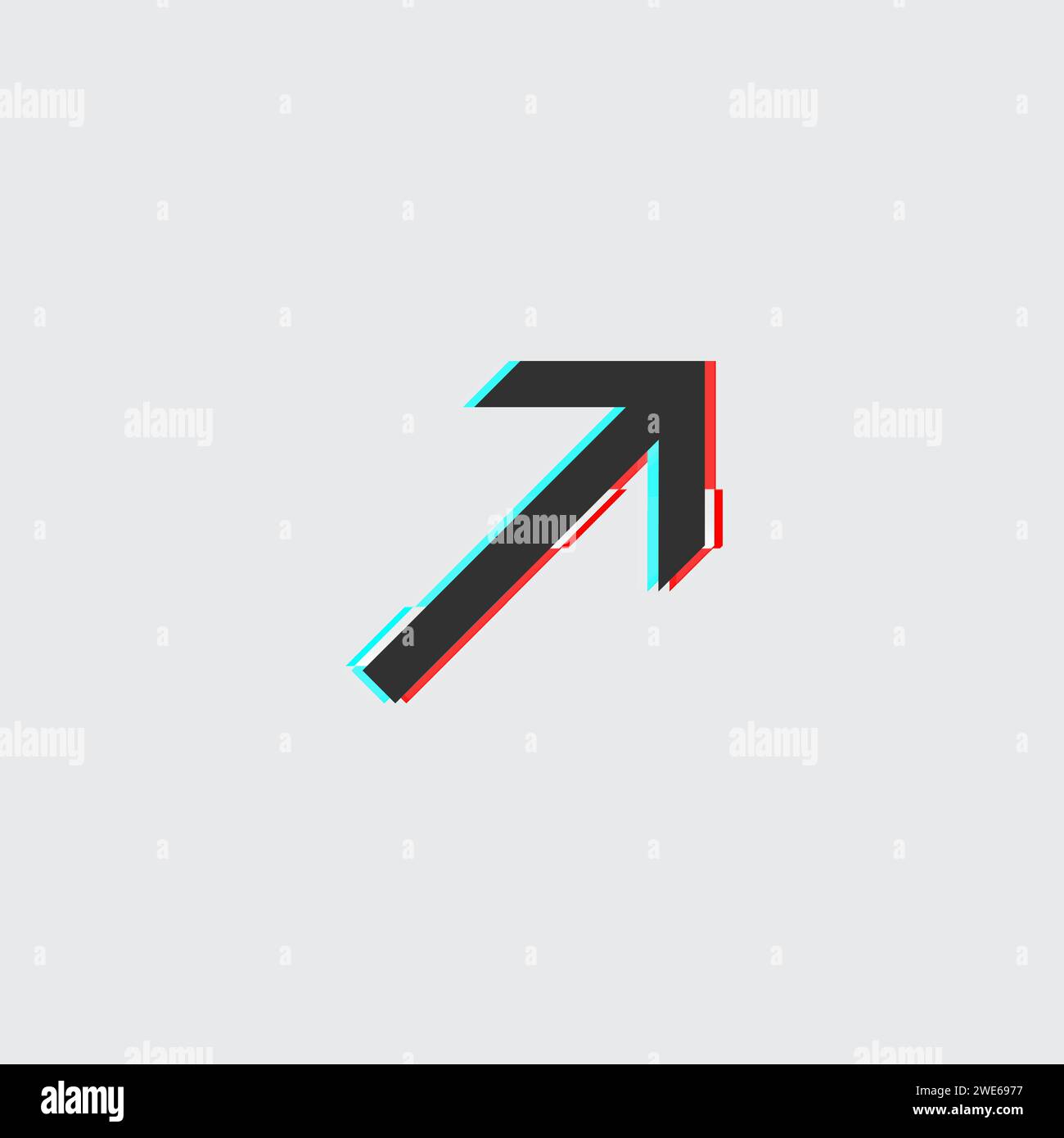 Pointe vers le haut. Problème d'effet. Illustration vectorielle stock isolée sur fond blanc. Illustration de Vecteur