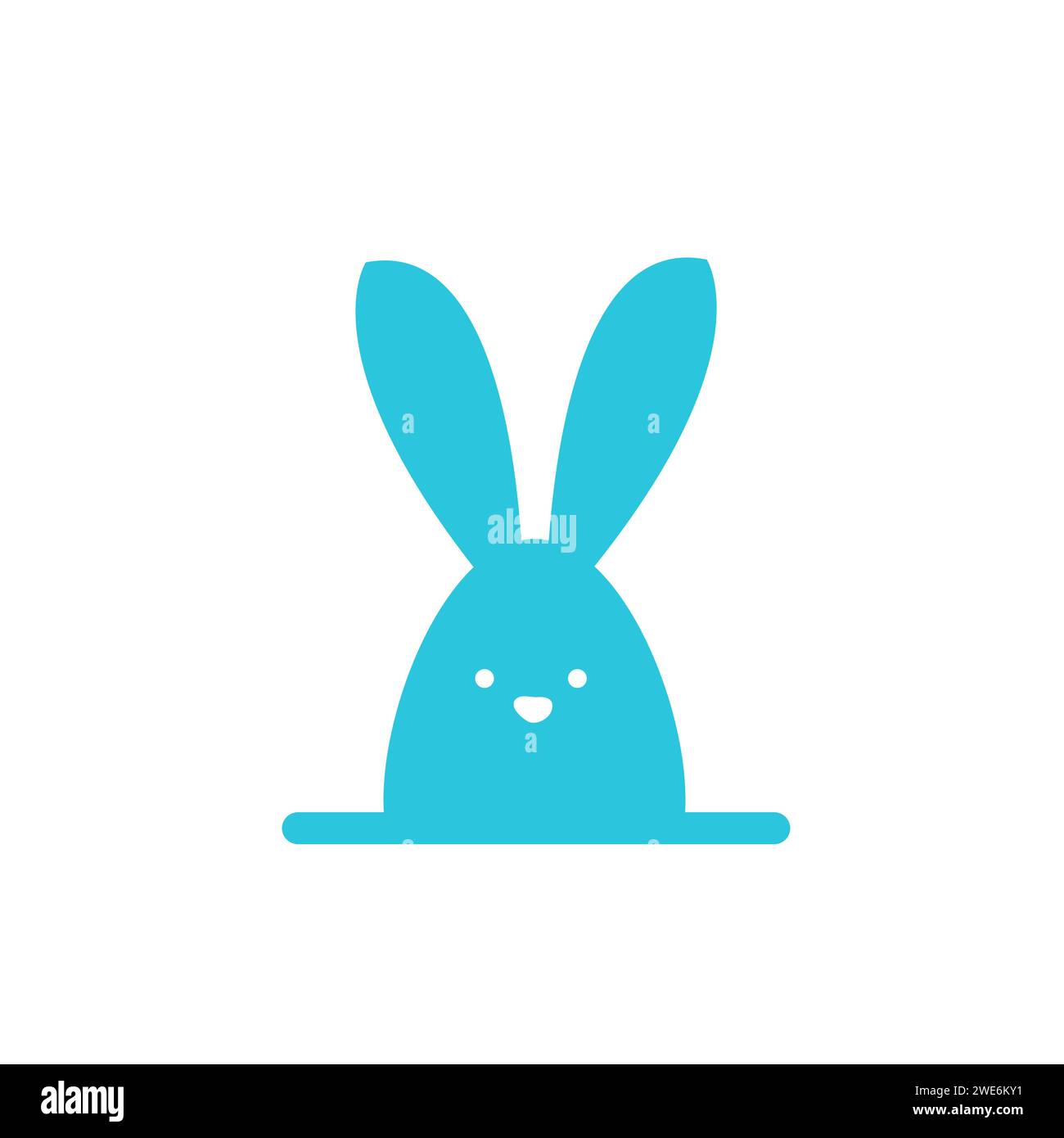 Icône lapin de Pâques. À partir du jeu d'icônes bleues. Illustration de Vecteur