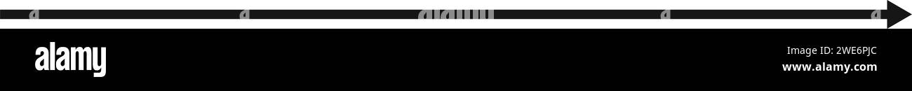 Signe de flèche droite horizontale longue. Pointeur noir, direction, transfert, position ou symbole d'emplacement isolé sur fond blanc. Illustration graphique vectorielle. Illustration de Vecteur