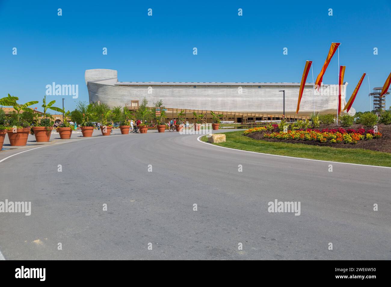 Réplique grandeur nature de Noé's Ark at the Ark Encounter, attraction à thème historique près de Williamstown, Kentucky Banque D'Images