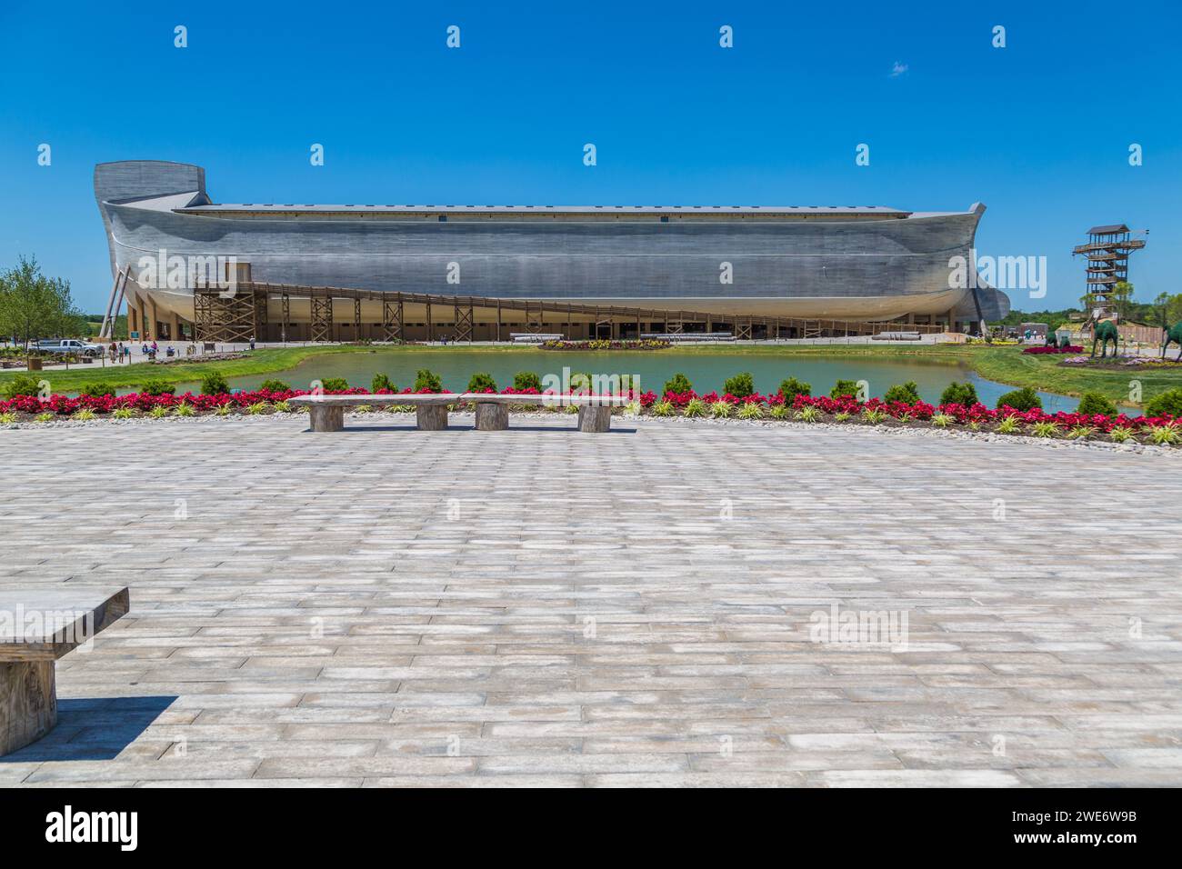 Réplique grandeur nature de Noé's Ark at the Ark Encounter, attraction à thème historique près de Williamstown, Kentucky Banque D'Images