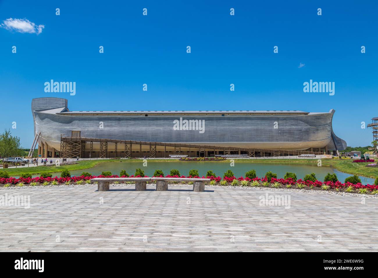 Réplique grandeur nature de Noé's Ark at the Ark Encounter, attraction à thème historique près de Williamstown, Kentucky Banque D'Images