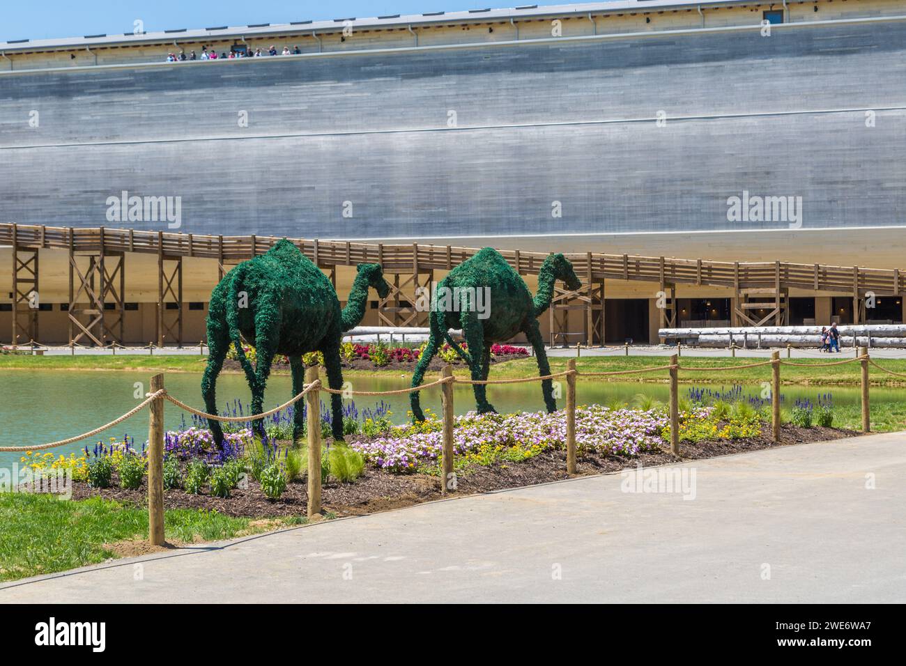 Réplique grandeur nature de Noé's Ark at the Ark Encounter, attraction à thème historique près de Williamstown, Kentucky Banque D'Images