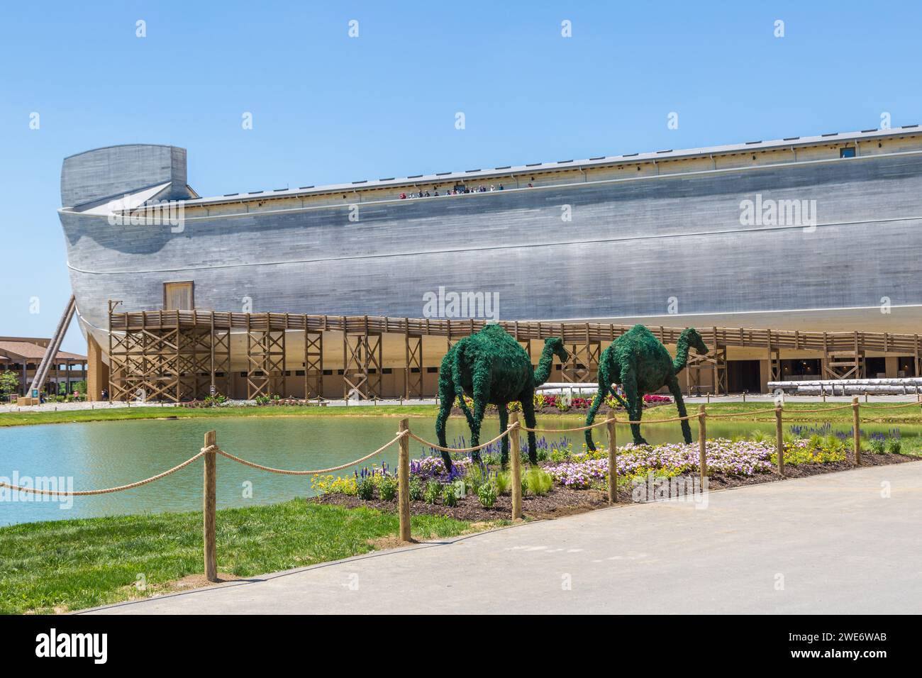 Réplique grandeur nature de Noé's Ark at the Ark Encounter, attraction à thème historique près de Williamstown, Kentucky Banque D'Images