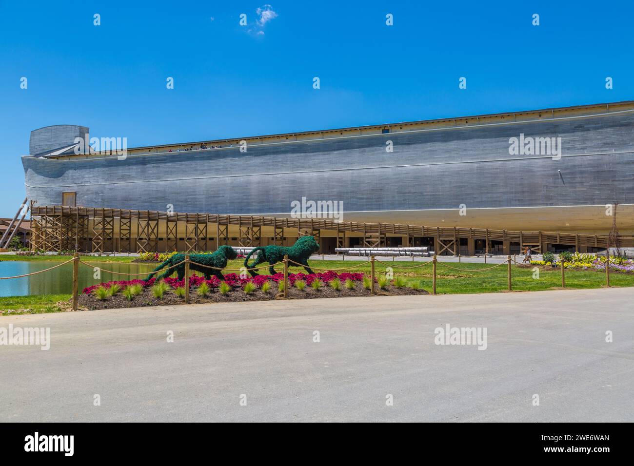 Réplique grandeur nature de Noé's Ark at the Ark Encounter, attraction à thème historique près de Williamstown, Kentucky Banque D'Images