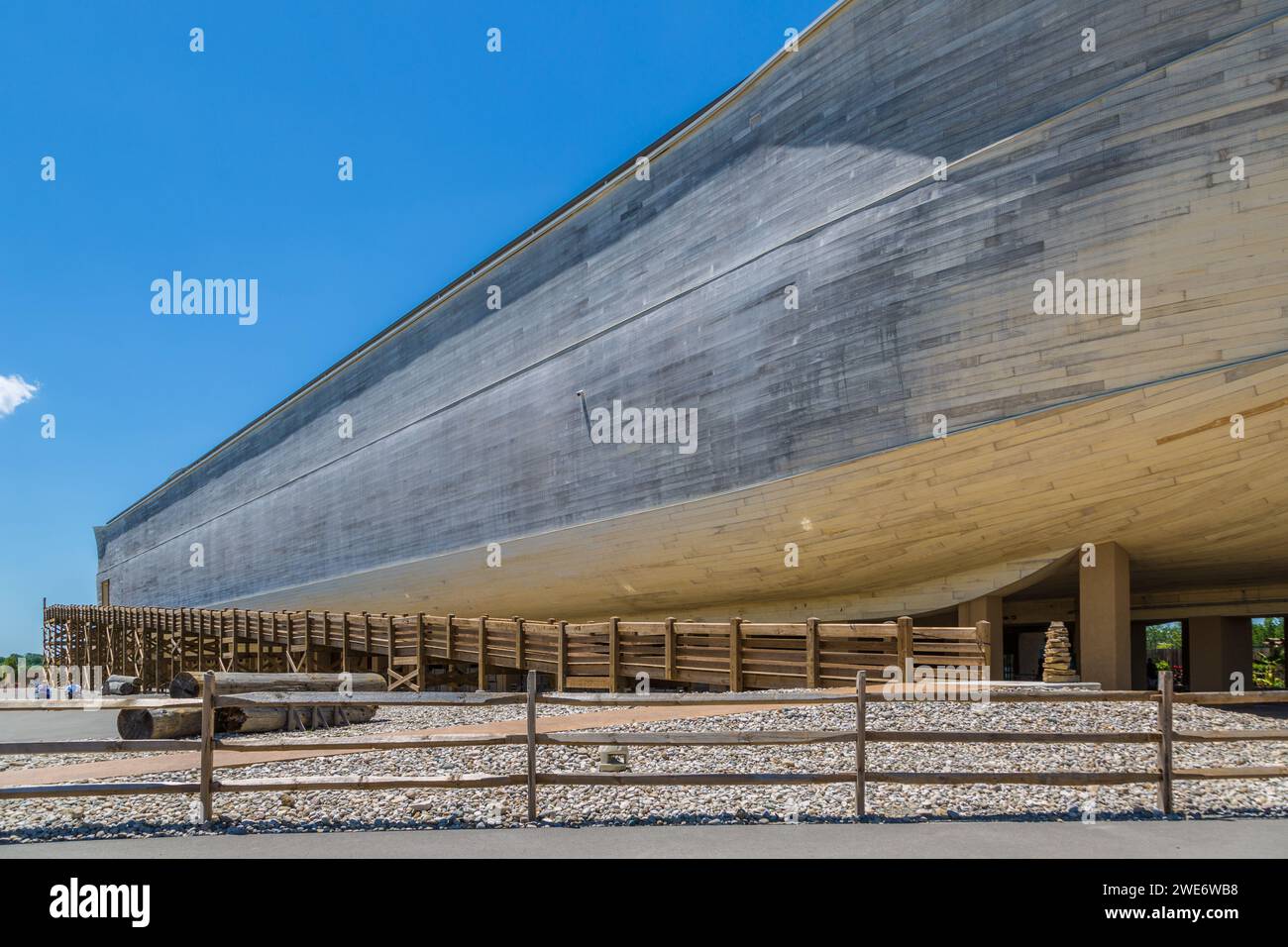 Réplique grandeur nature de Noé's Ark at the Ark Encounter, attraction à thème historique près de Williamstown, Kentucky Banque D'Images
