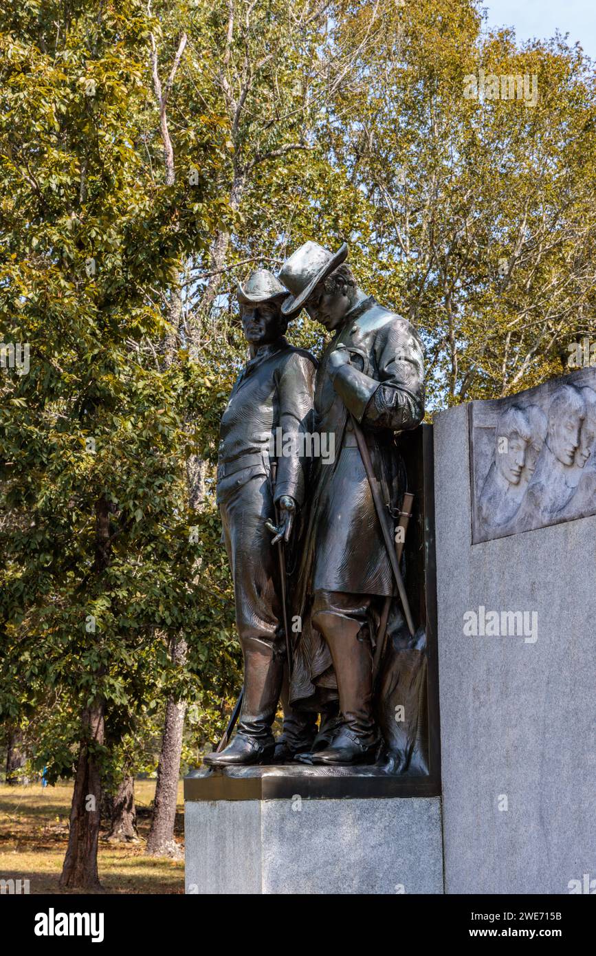 Mémorial confédéré érigé par les filles de la Confédération à Shiloh Military Park dans le Tennessee Banque D'Images