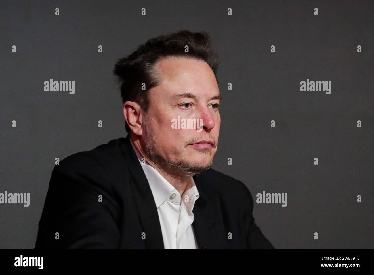Cracovie, Pologne. 22 janvier 2024. Elon Musk de la RPA assiste à la Conférence de l'Association juive européenne à DoubleTree by Hilton à Cracovie. Conférence sur l'antisémitisme. Crédit : SOPA Images Limited/Alamy Live News Banque D'Images