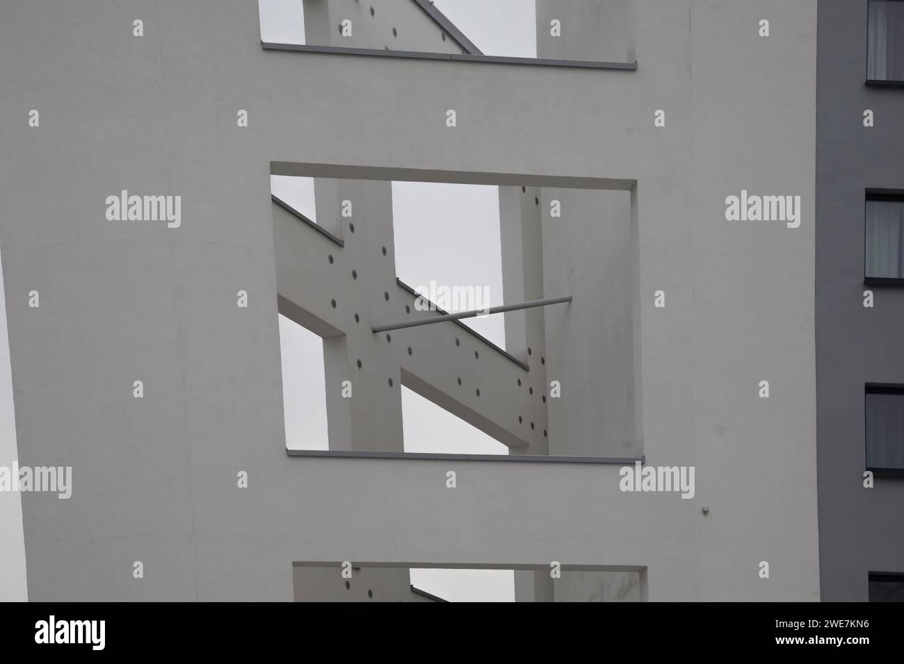 Design d'angle de maison moderne, Freiburg im Breisgau, Baden-Wuerttemberg, Allemagne Banque D'Images