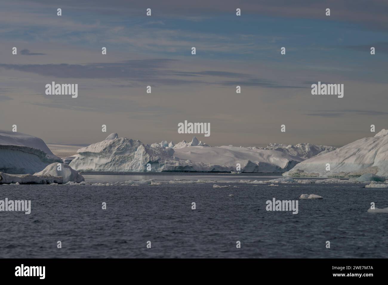 Icebergs entre l'île James Ross et l'île Snow Hill Banque D'Images