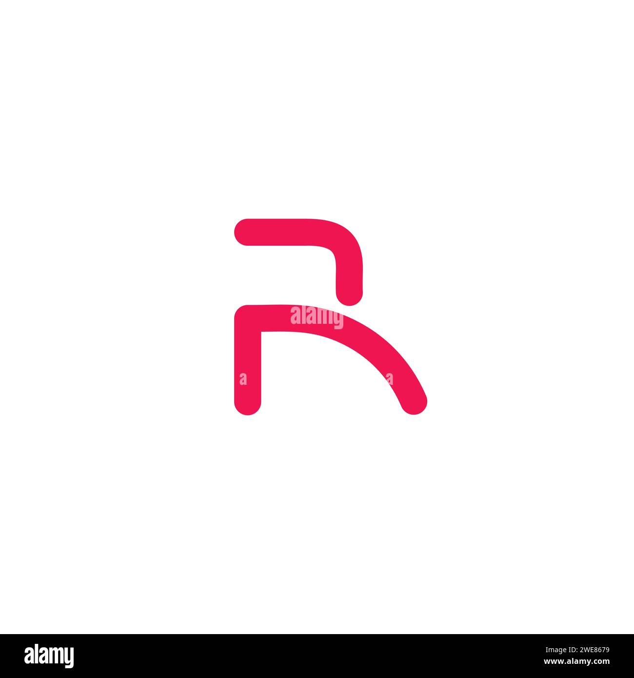 R conception simple de logo. Icône de la lettre R. Illustration de Vecteur