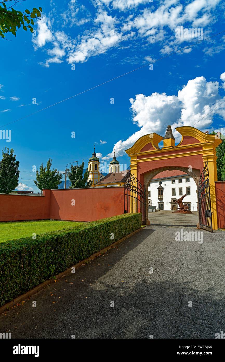 Stift Wilten, Tor zum Klostergarten, Leuthaus, Basilika Wilten Banque D'Images