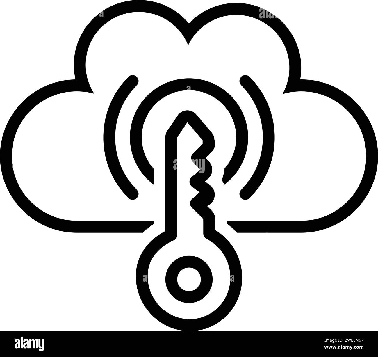Icône pour accès au cloud, cloud Illustration de Vecteur