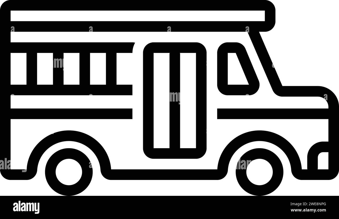 Icône pour bus scolaire, bus, école Illustration de Vecteur