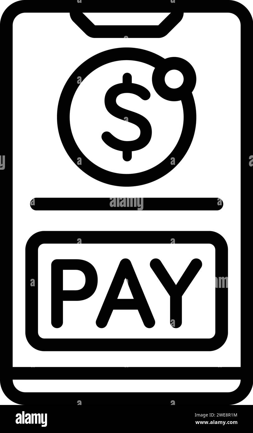 Icône pour le paiement mobile, paiement Illustration de Vecteur