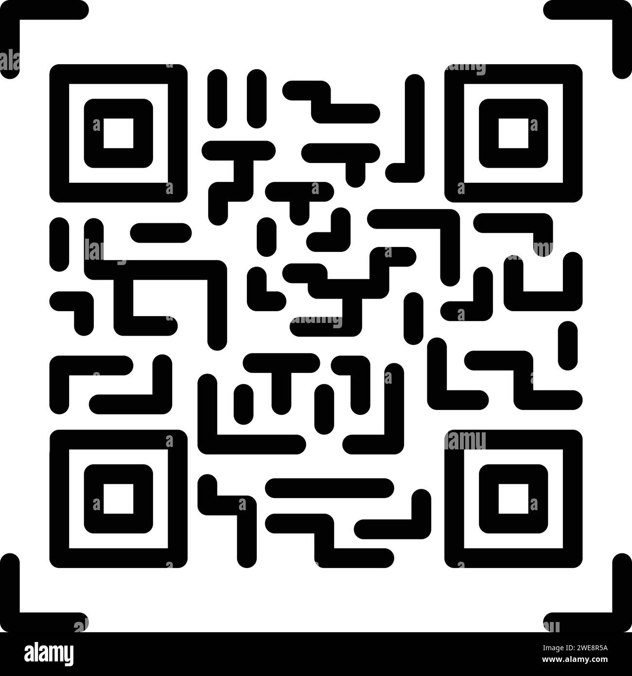 Icône pour qr code, scan, technologie Illustration de Vecteur