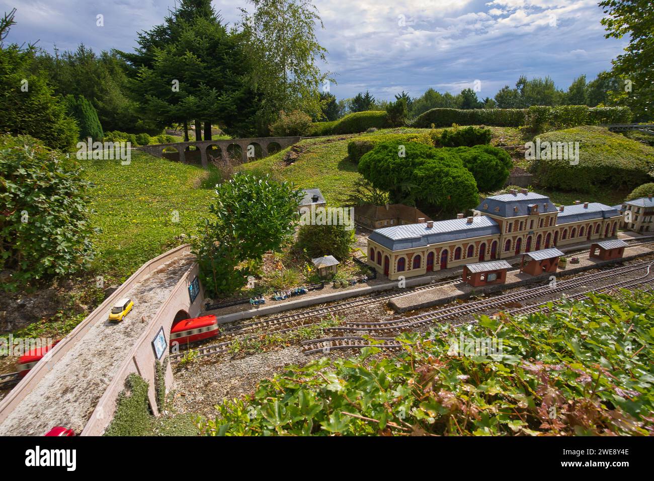 Mini Train Parc Miniature train village Banque de photographies et d’images à haute ...