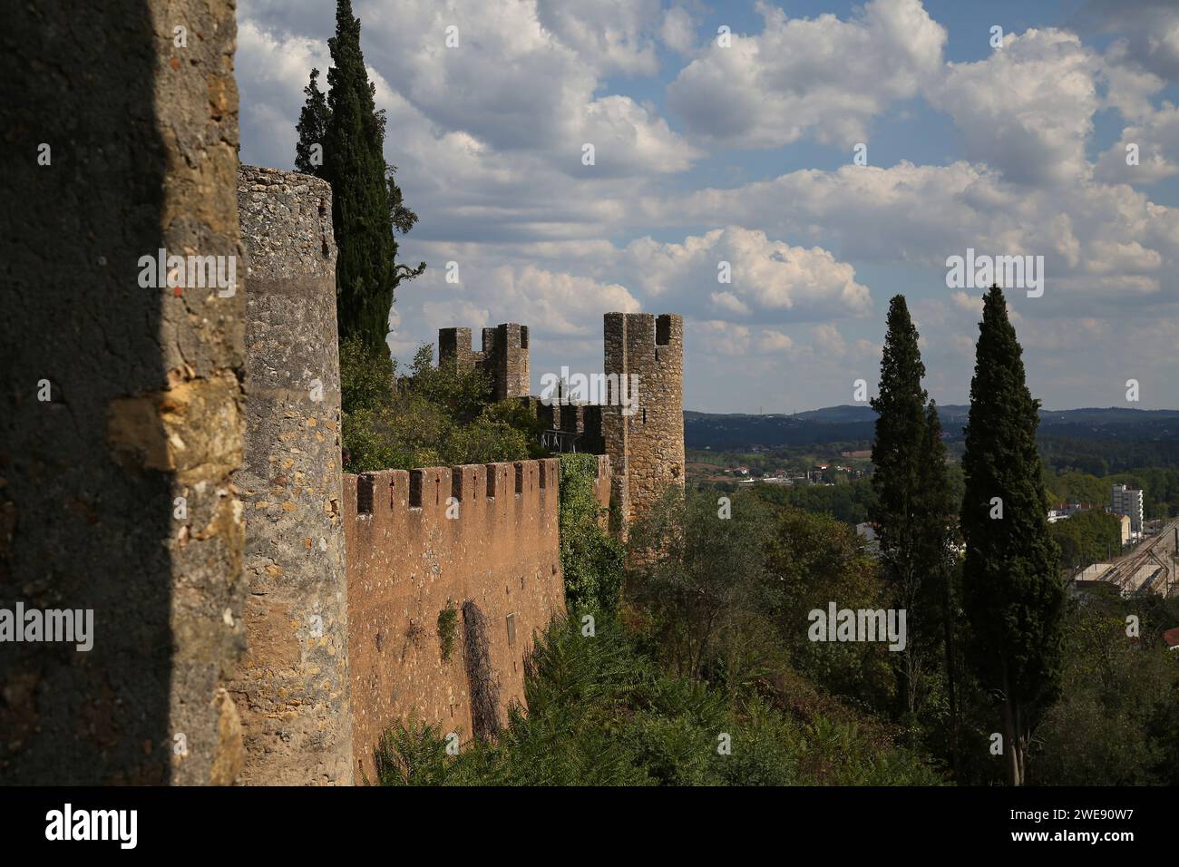 Château de Tomar, Tomar, province de Ribatejo, Portugal. Banque D'Images