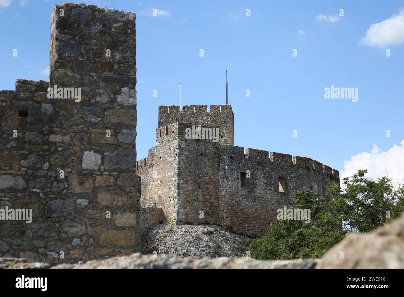 Château de Tomar, Tomar, province de Ribatejo, Portugal. Banque D'Images