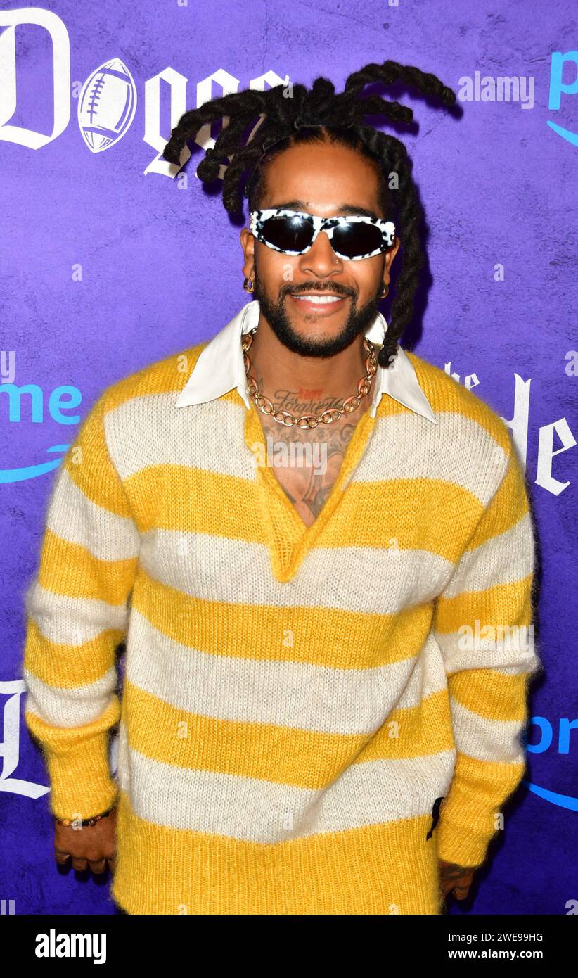 Culver City, ca. 23 janvier 2024. Omarion à LA première d'Amazon MGM Studios The UnderDoggs au Culver City Theater à Culver City, Californie, le 23 janvier 2024. Crédit : Koi Sojer/Snap'n U photos/Media Punch/Alamy Live News Banque D'Images