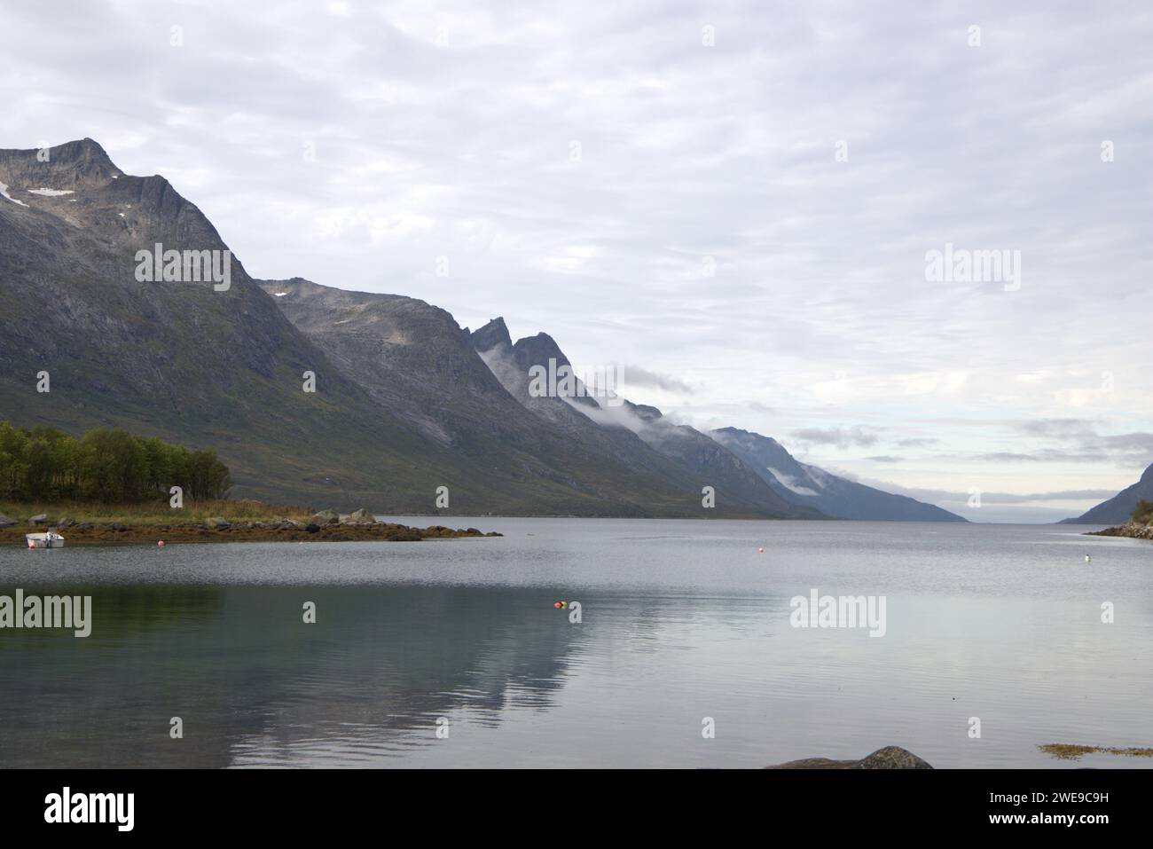 Paysage du fjord de Tromsdalen Banque D'Images