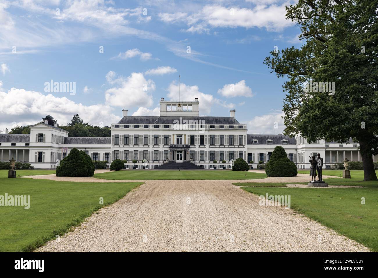 BAARN, PAYS-BAS - 28 AOÛT 2021 : ancien palais royal Soestdijk à l'Amsterdamsestraatweg à Baarn, pays-Bas. Banque D'Images