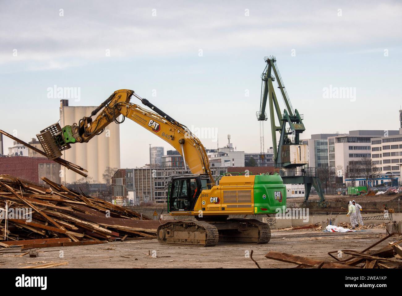 Un nouveau quartier urbain sera construit sur le site du port de Deutz dans les prochaines années, Cologne, Allemagne. Janvier 10. 2024 auf dem Gelaende des Deutz Banque D'Images