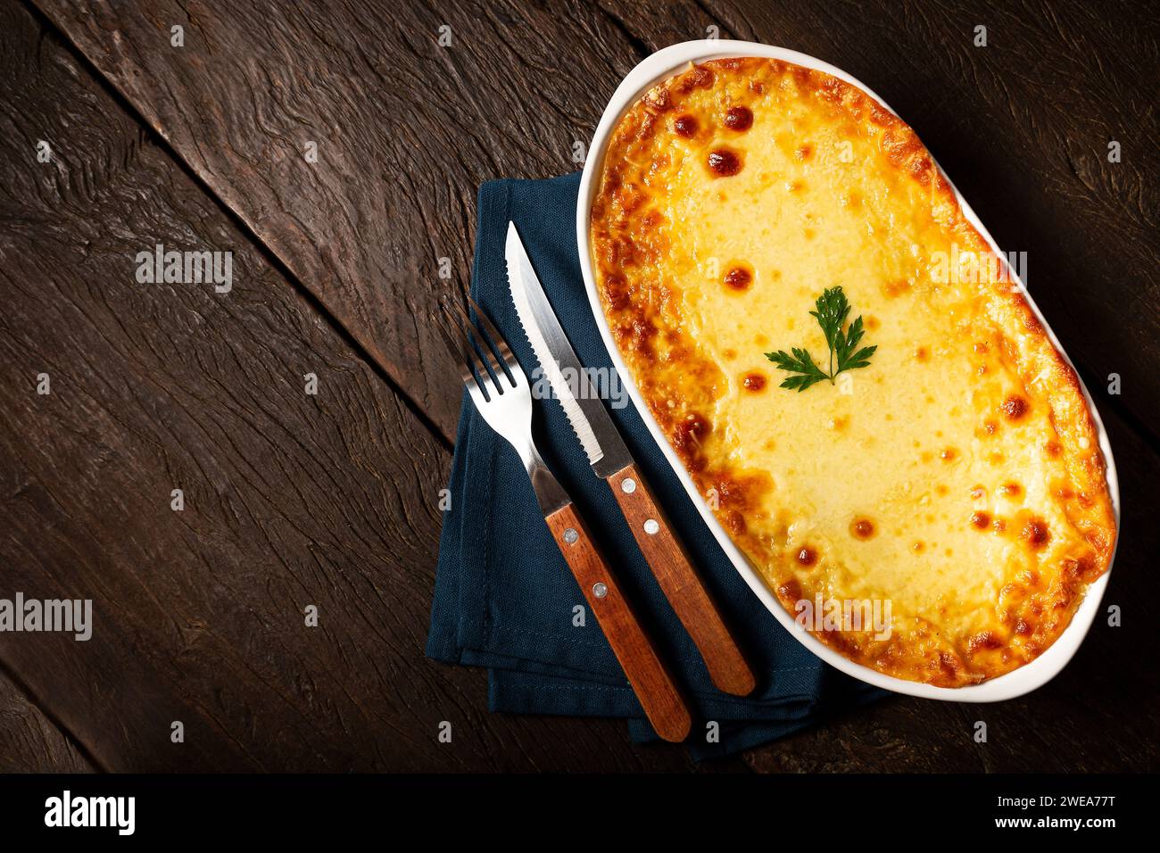 Shepherd's Pie (escondidinho). Cuisine brésilienne typique. Banque D'Images