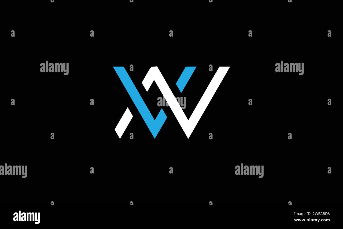 Modèle de vecteur de conception de logo de lettre de Monogram VN Illustration de Vecteur