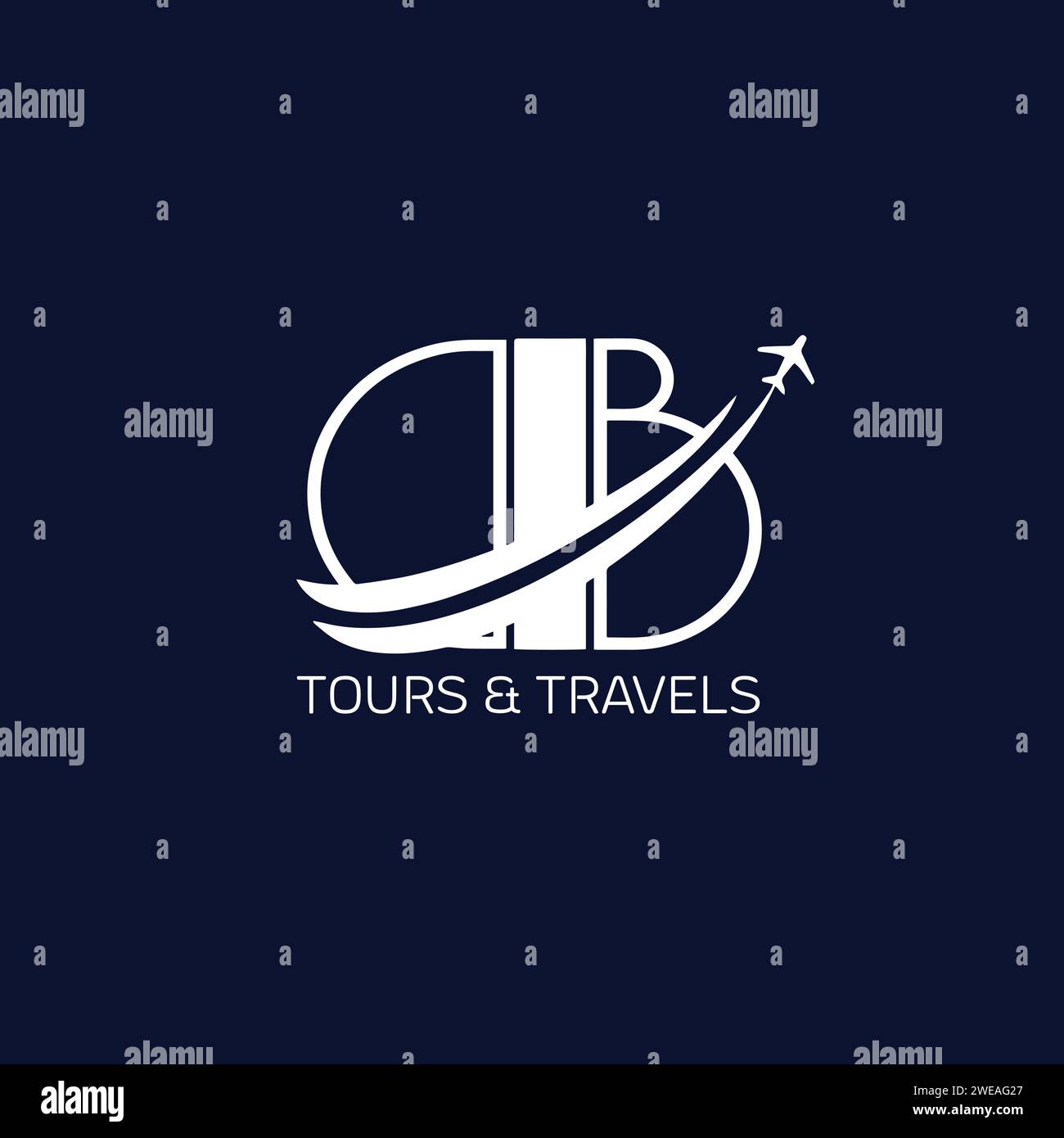 Design minimaliste de monogramme de lettre DB tours et logotype de voyage Illustration de Vecteur