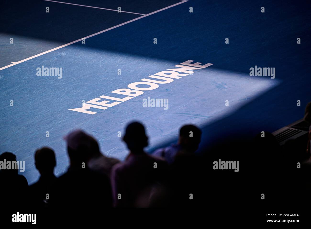 Paris, France. 23 janvier 2024. Illustration de la foule ou du public lors du tournoi de tennis du Grand Chelem de l'Open d'Australie 2024 le 23 janvier 2024 au Melbourne Park à Melbourne, Australie. Crédit : Victor Joly/Alamy Live News Banque D'Images