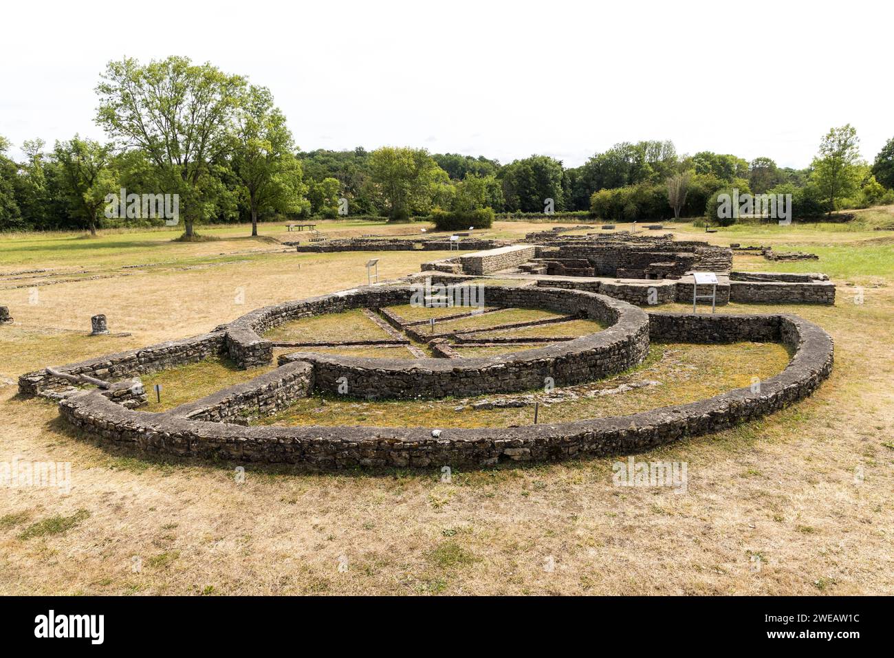 Travaux d'extraction du sel, site archéologique les Fontaines Salees, Vézelay, France Banque D'Images