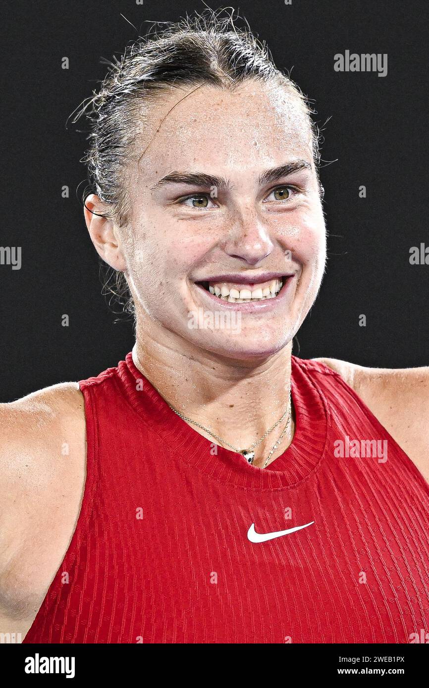 Aryna Sabalenka lors de l'Open d'Australie 2024 Grand Chelem tournoi de