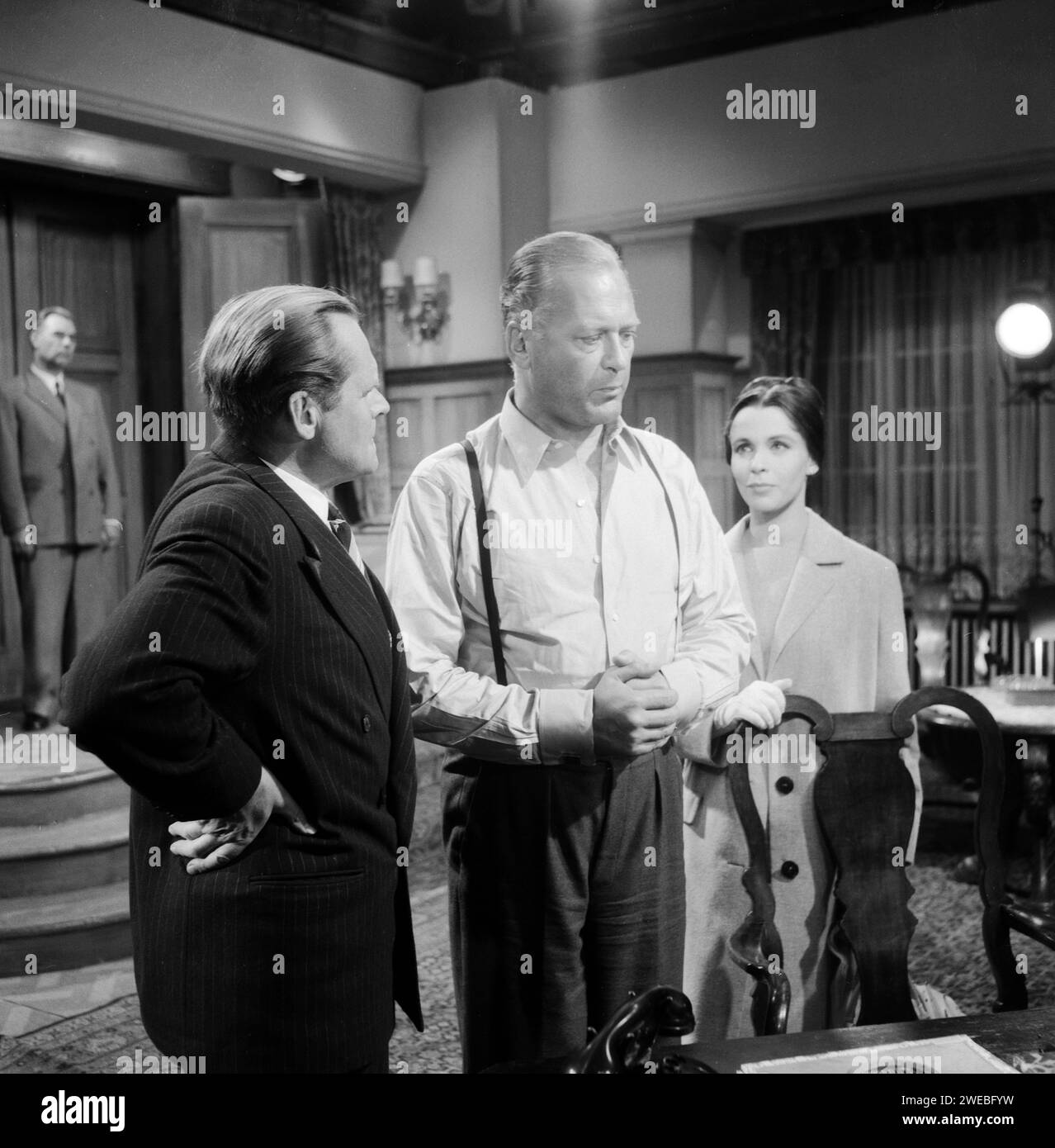 Schachnovelle, alias Brainwashed, Spielfilm nach dem gleichnamigen Roman von Stefan Zweig, Deutschland 1960, Regie : Gerd Oswald, Darsteller : Albert Lieven, Curd Jürgens, claire Bloom Banque D'Images